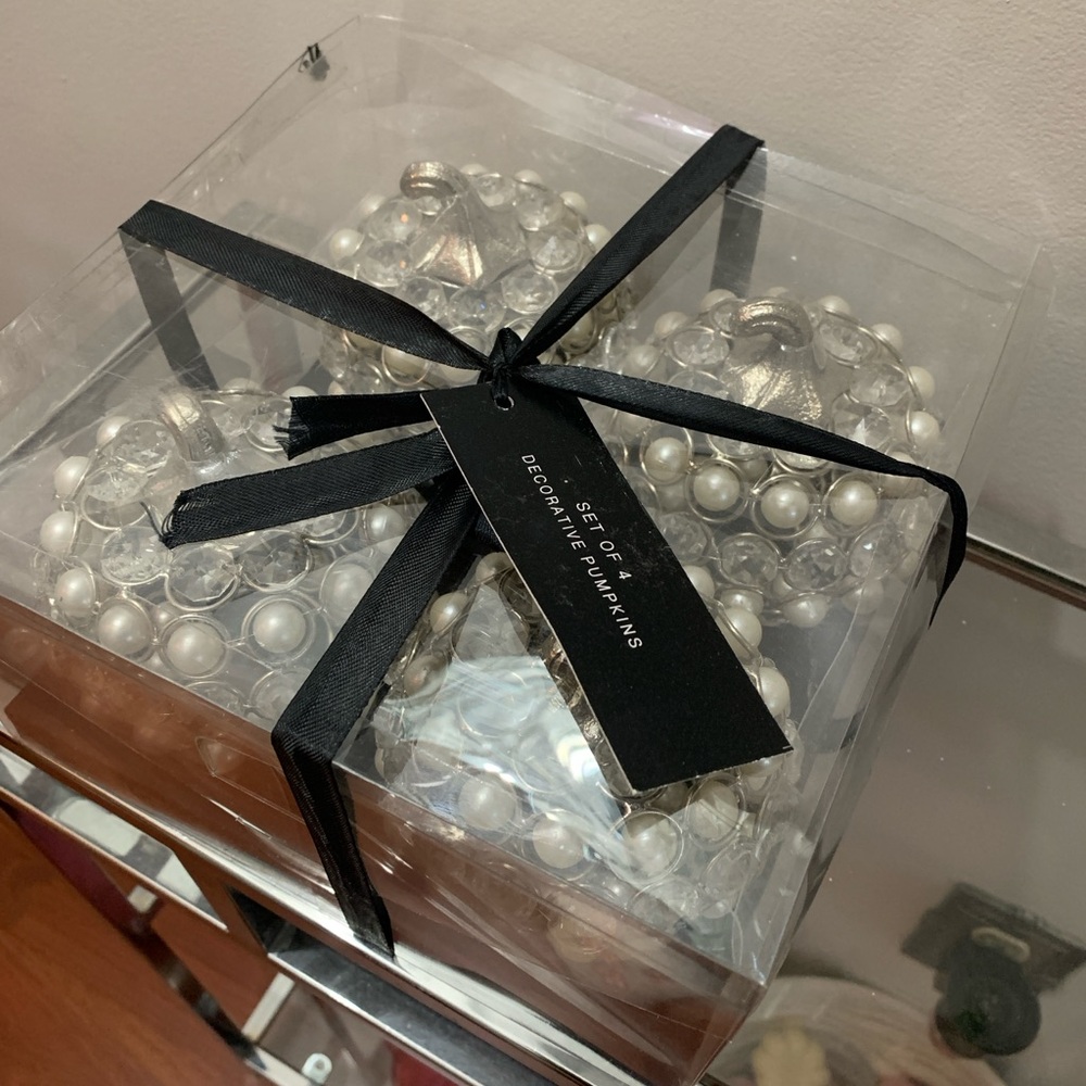 Silver and White Decorative Pumpkins